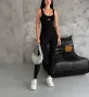 Дамски черен гащеризон , снимка 2