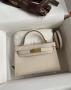 чанта Ермес Mini Kelly 19*Кели*HERMES KELLY 19 CRAIE Epsom Gold Hardware, снимка 4