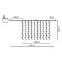Коледни лампички Завеса, 200 LED, Топло бяло, 5.1м, снимка 3