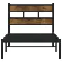 vidaXL Метална рамка за легло, без матрак, опушен дъб, 75x190 см, снимка 4