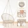 ПРОМОЦИЯ Плетен стол тип макраме / люлка с таванен монтаж HAMMOCK CHAIR XF1407001X, снимка 4
