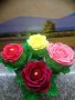 Хартиени рози- ръчна изработка, снимка 6