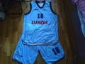 Лукойл Академик като нов баскетболен екип тениска и гащета №18 размер ХХЛ, снимка 1