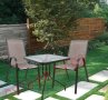 Градински комплект от 3 части. 2 стола и стъклена маса 80/80, снимка 1 - Градински мебели, декорация  - 42797437