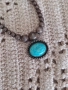 Старо сребърно колие с тюркоаз, снимка 6