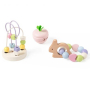 Бебешки дървен комплект от сортери и дрънкалки в пастелни цветове (004), снимка 1 - Образователни игри - 44728498