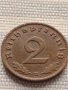 Монета 2 райхсфенинг 1937г. Германия Трети Райх с СХВАСТИКА за КОЛЕКЦИЯ 30296, снимка 2