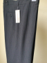 Класически мъжки официален панталон-цвят графит ситно райе, снимка 3