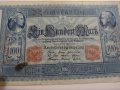 Райх банкнота - Германия - 100 марки / 1910 година рядка Имперска банкнота с червен печат- 17948, снимка 2