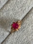 Руски златен пръстен с рубин 3.9 гр 14к, снимка 3