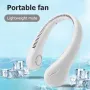 USB акумулаторен висящ вентилатор за врат, розов, снимка 2