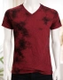 Мъжка тениска Affliction Standard Series Red Distressed Dark Lava wash S Small, снимка 1