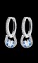 Дизайнерски модел висящи сребърни обеци Пандора,колекция"Luck"-пеперуди и подкови,blue/нови, снимка 1 - Колиета, медальони, синджири - 42758036