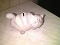 Коте бежово касичка нова керамика 17х12х11см, снимка 1