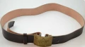 Стар офицерски военен колан красота от кожа и бронз за ценители, снимка 2