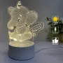 Холограмна 3D LED лампа Летящо Слонче, снимка 2