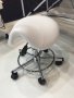 Козметичен/фризьорски стол - табуретка Rodeo - бяла/черна 50/59 см, снимка 3