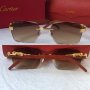 Cartier висок клас слънчеви очила Мъжки Дамски слънчеви с дървени дръжки, снимка 3