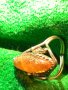 СТАР РУСКИ ПОСРЕБРЕН ФИЛИГРАНЕН КЕХЛИБАРЕН РЕТРО ПРЪСТЕН с ШЛИФОВАН БАЛТИЙСКИ КЕХЛИБАР 36470, снимка 13