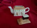 Колекционерски декоративен порцеланов чайник, снимка 9