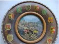 Дървена ръчно резбована висяща табела / чиния  за стена .Salzburg Austria, снимка 4
