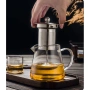 Чайник от боросиликатно стъкло с подвижен инфузер, термоустойчив, 750 ml, снимка 2