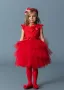 Разкошна червена, коледна рокля , снимка 2