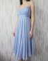 VILA y2k елегантна дамска рокля с дължина под коляното в син цвят р-р S, снимка 4