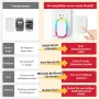 Безжичен звънец CallToU с LED цветни светлини цветен, със самозахранване, работи без батерии, снимка 6