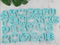 5 см букви азбука латиница латински пластмасови резци форми за торта украса декор фондан тесто, снимка 3