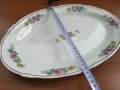 Стар български порцелан плато елипса , снимка 6