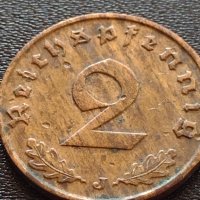 Две монети 1 райхспфенинг 1942г. / 2 райхспфенинг 1938г. Трети райх с СХВАСТИКА редки 31555, снимка 8 - Нумизматика и бонистика - 40649479