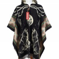 Автентичнo еквадорско унисекс вълнено пончо с вълци, различни цветове, снимка 10 - Пуловери - 35847418