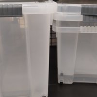 Кутия каси прозрачна с клипс и капак за съхранение от 5 до 80 л., снимка 5 - Кутии за съхранение - 35639961