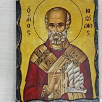 Икона на Свети Никола Б модел, снимка 2 - Икони - 35036314