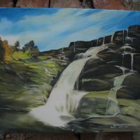 Kaртина Къпиновския водопад, снимка 2 - Антикварни и старинни предмети - 31839336
