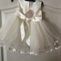 Бяла официална бебешка рокля / шаферска, снимка 3 - Бебешки рокли - 40827259