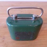 Метална касичка ДСК тъмно зелена, снимка 7 - Антикварни и старинни предмети - 42798004