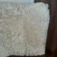 Възглавница с пухкава козина, квадратна форма, за хол, спалня, естествен цвят, 40x40 см, снимка 1 - Възглавници - 39150942