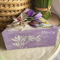Нестандартна кутия-Пролетни минзухари!, снимка 7 - Декорация за дома - 44794325