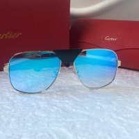 Cartier 2022 мъжки слънчеви очила с кожа 3 в 1, снимка 9 - Слънчеви и диоптрични очила - 37348069