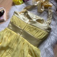 Официална жълта рокля, снимка 3 - Рокли - 34078442