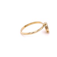 Златен дамски пръстен 1,25гр. размер:53 14кр. проба:585 модел:22056-2, снимка 2 - Пръстени - 44262130