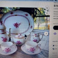 Порцеланов сервиз за кафе фирма Херенд''Herend Queen Victoria Porcelain Coffee'', снимка 15 - Сервизи - 41386690