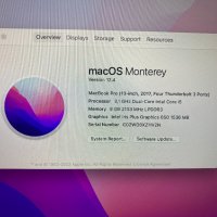 Лаптоп Apple Macbook PRO 2017 I5 8GB 256GB SSD с гаранция A1706, снимка 6 - Лаптопи за работа - 37295739