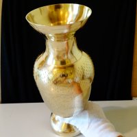 Великолепна британска бронзова ваза 30 см. , снимка 4 - Вази - 29420833
