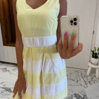 Лятна рокля жълто и бяло, снимка 7 - Рокли - 37465924