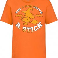 Детска тениска Yes I Can Drive A Stick,Halloween,Хелоуин,Празник,Забавление,Изненада,Обичаи,, снимка 7 - Детски тениски и потници - 38155873