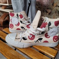 🍒CONVERSE 🍒 Cherry бели кецове с черешки- 38 номер, снимка 10 - Кецове - 44478132