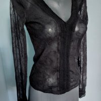 Еластична прозрачна блуза / 3 броя, различни цветове и модели , снимка 2 - Блузи с дълъг ръкав и пуловери - 36829885